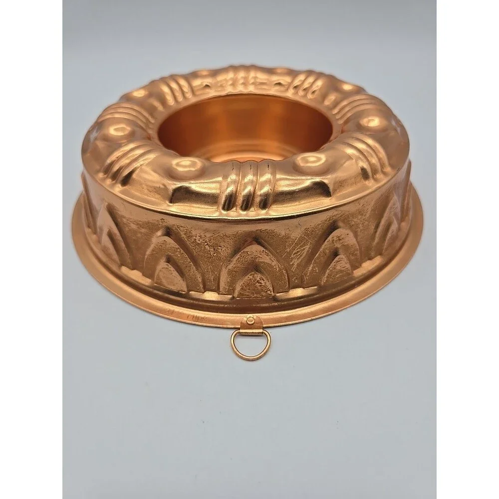 Vintage Copper Aluminum Jello Mold Bundt Cake Pan Wall Hanging 8.5
